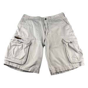 VTG Y2K Polo Jeans Co Ralph‎ Lauren Military Style Baggy Cargo Shorts 34 Grunge